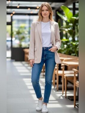 House of Harlow Cream Blazer